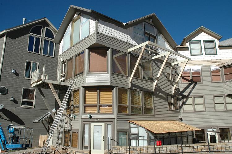 ouray0224.jpg - Some work at "The Plunge" - new siding and rebuilding the porches.